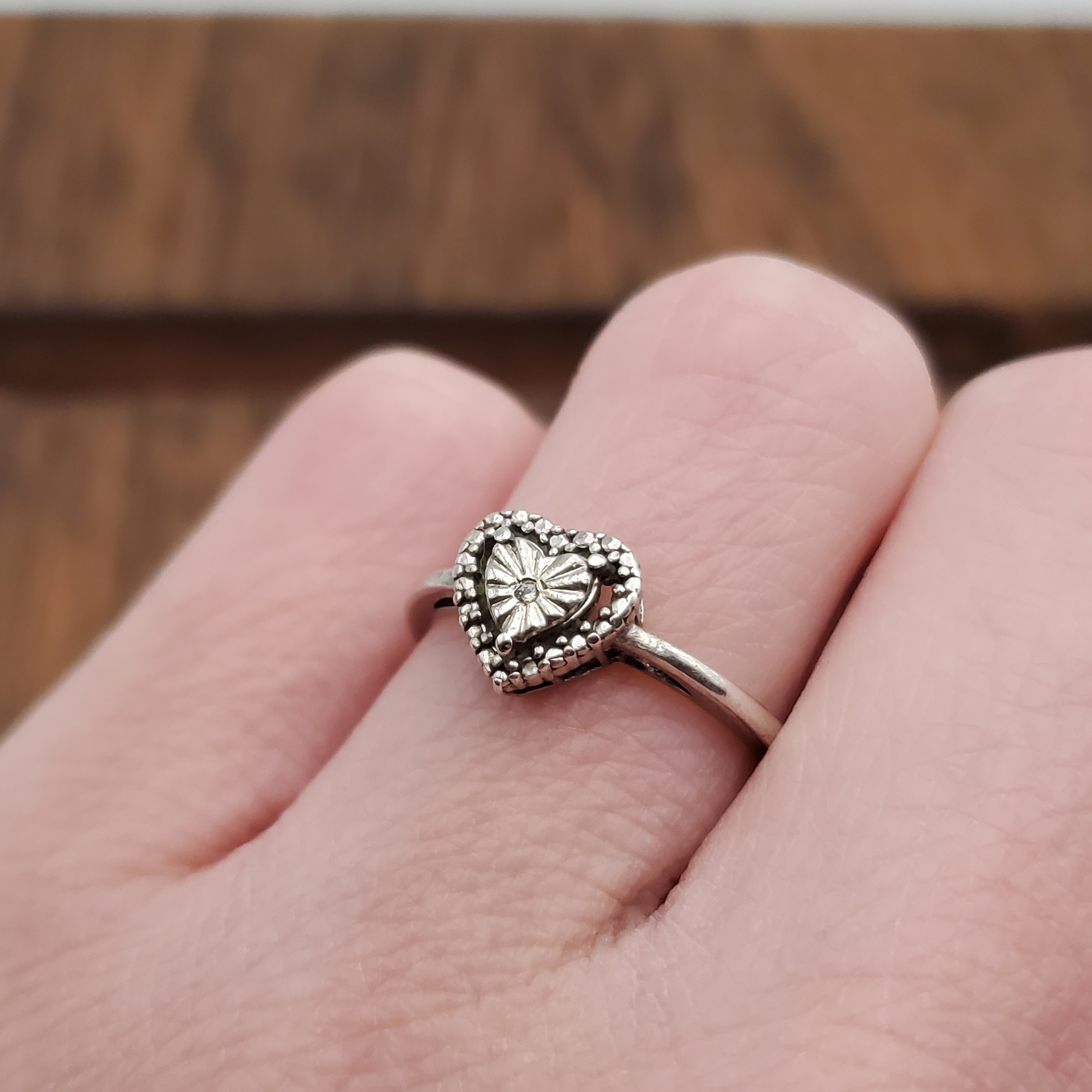Heartring☆ 925 Sterling Silver Pink Sapphire Splash Heart Ring, 1.28