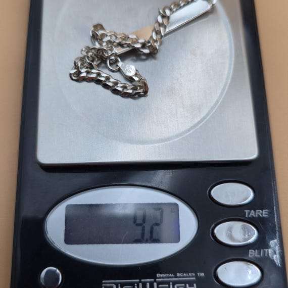 7 Inch Sterling Silver Simple Pattern Unisex Chai… - image 6