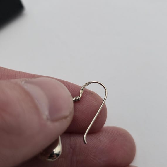 Sterling Silver Rustic Simple Shape Dangle Earrin… - image 3