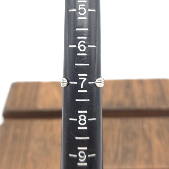 Size 7 Sterling Silver Simple Pattern Open Style … - image 5