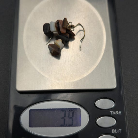 Silver Plated Stacked Handmade Shell Earrings A64… - image 5