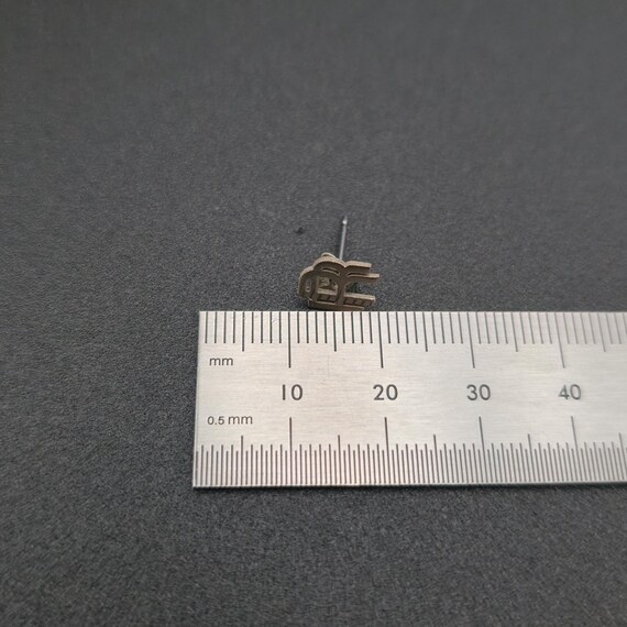 Silver Plated Interlocking Triple R Stud Earrings… - image 4