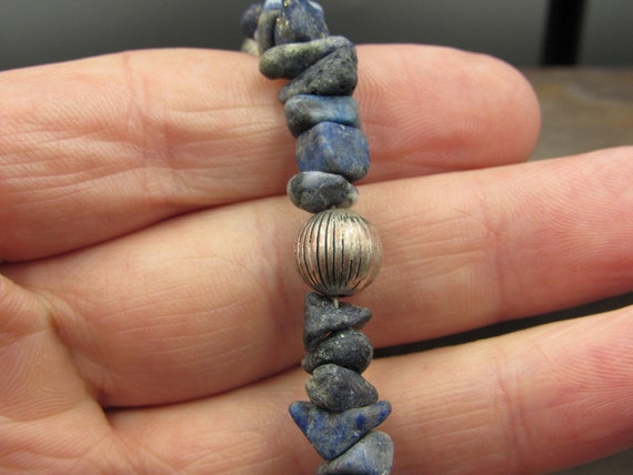 7" Sterling Silver Lapis Lazuli Stone Horse Charm… - image 3