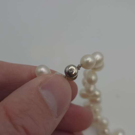 16 Inch Sterling Silver Quality Solid White Pearl… - image 5