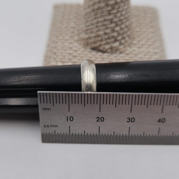 Size 7.5 Sterling Silver Solid Plain Ring A2443 - image 6