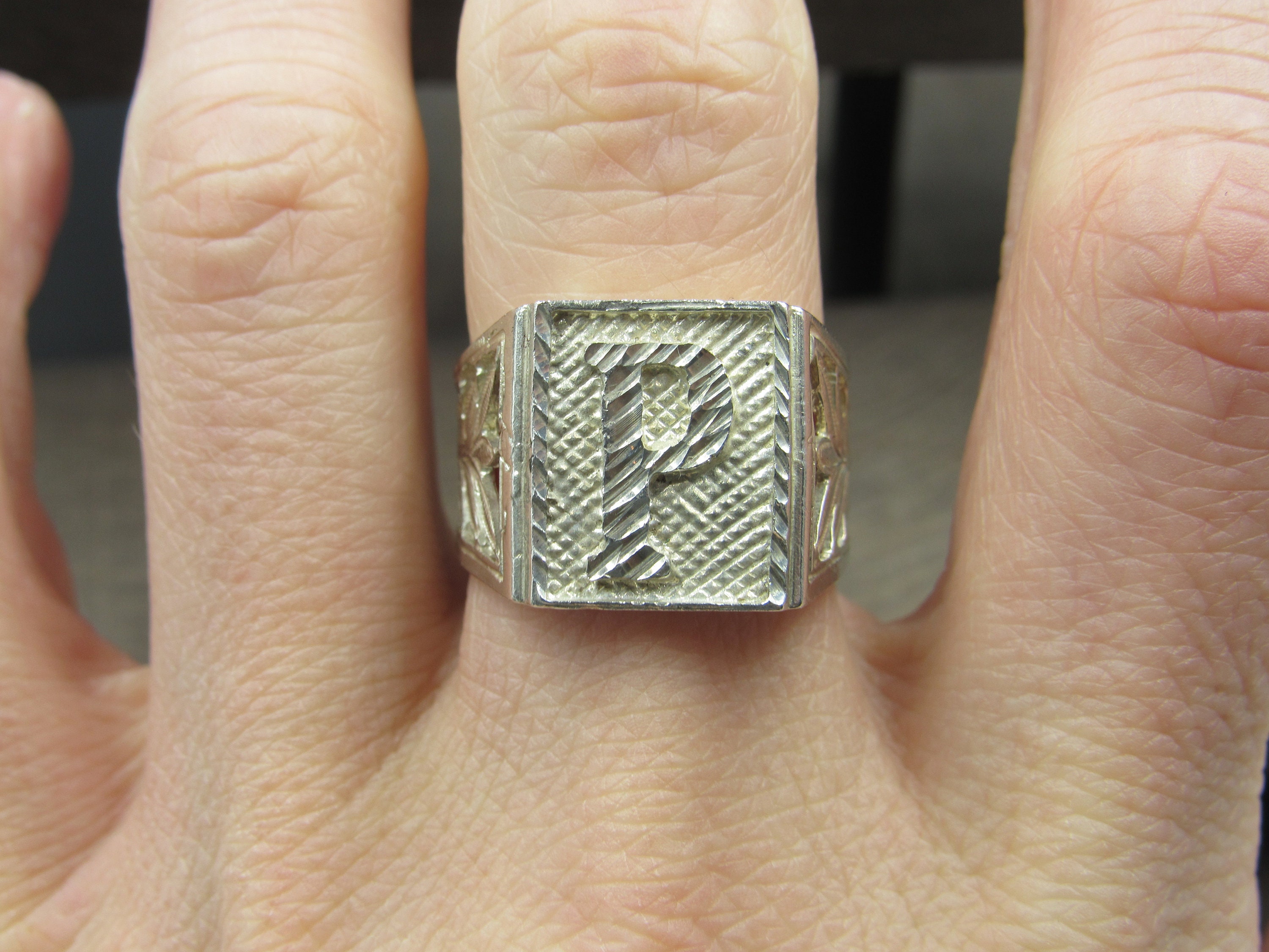 Bailey: Sterling Silver Monogram Ring – KK's
