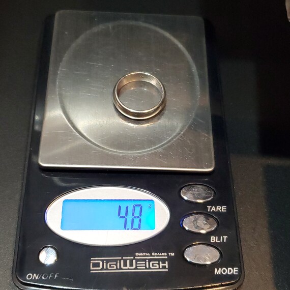 Size 8 925 Sterling Silver Heavy Solid Ring - image 6