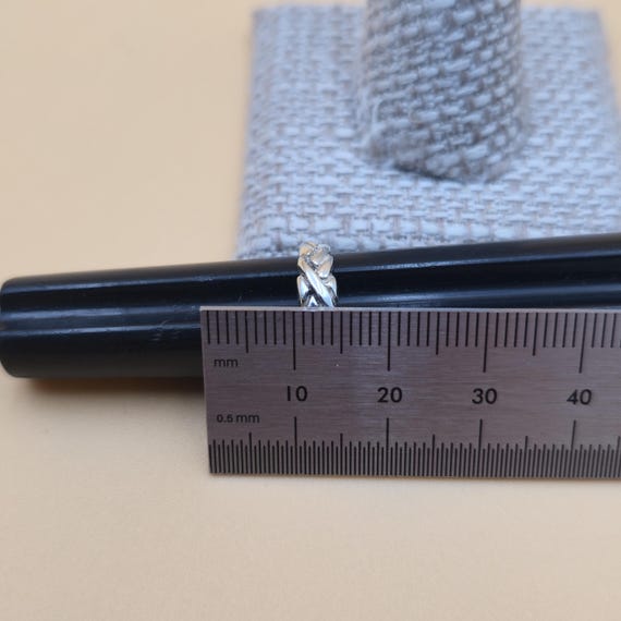 Size 3 Sterling Silver Simple Pattern Toe Band Ri… - image 6