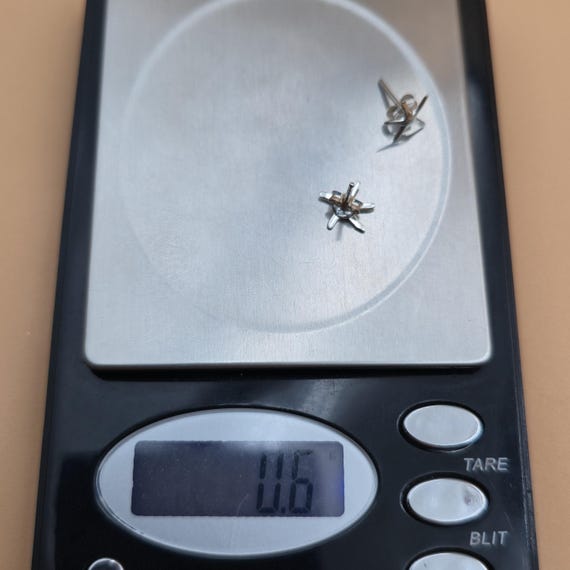 Sterling Silver Small Starfish Stud Earrings A5299 - image 5