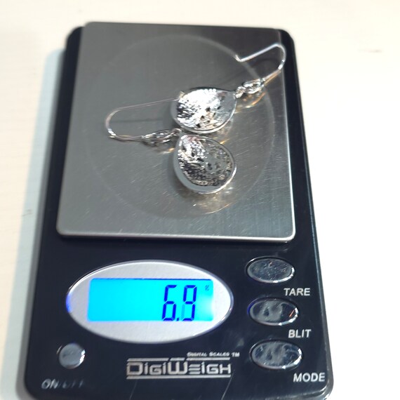 Sterling Silver Handmade Fancy Pattern Crystal Ea… - image 6