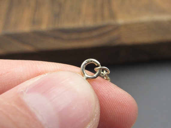 16" Sterling Silver Tiny Crown Rustic Pendant Nec… - image 5