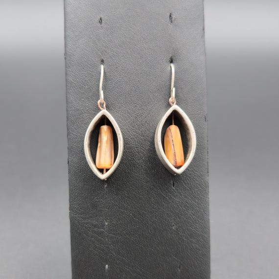 Silver Over Copper Heavy Unique Shell Handmade Ea… - image 1