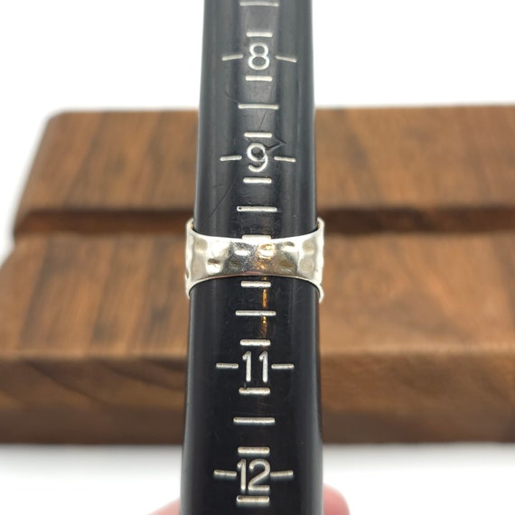 Size 10 925 Sterling Silver Solid Cool Large Hamm… - image 6