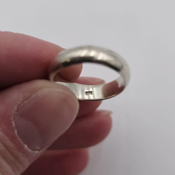 Size 7.5 Sterling Silver Solid Plain Ring A2443 - image 4