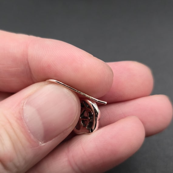 Sterling Silver Celtic Knot Pattern Dangle Earrin… - image 4