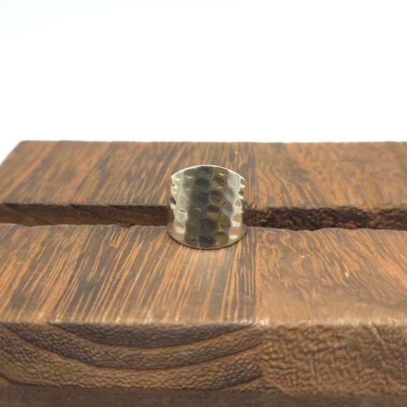 Size 10 925 Sterling Silver Solid Cool Large Hamm… - image 1