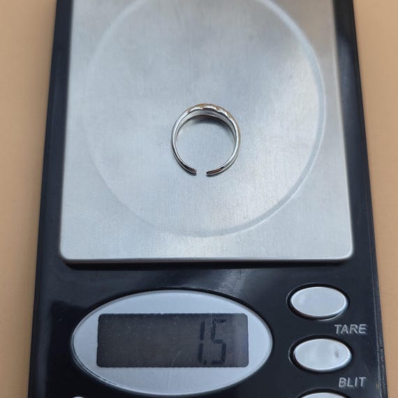 Size 3 Sterling Silver Simple Pattern Toe Band Ri… - image 7