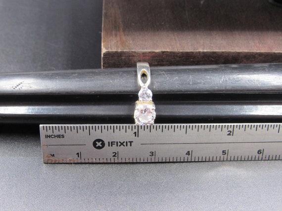 Size 6.5 Sterling Silver Triple CZ Avon Adjustabl… - image 7