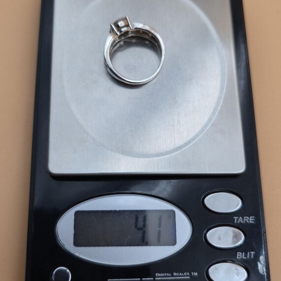 Size 7 Sterling Silver Alpha Lambda Pi Band Ring … - image 9