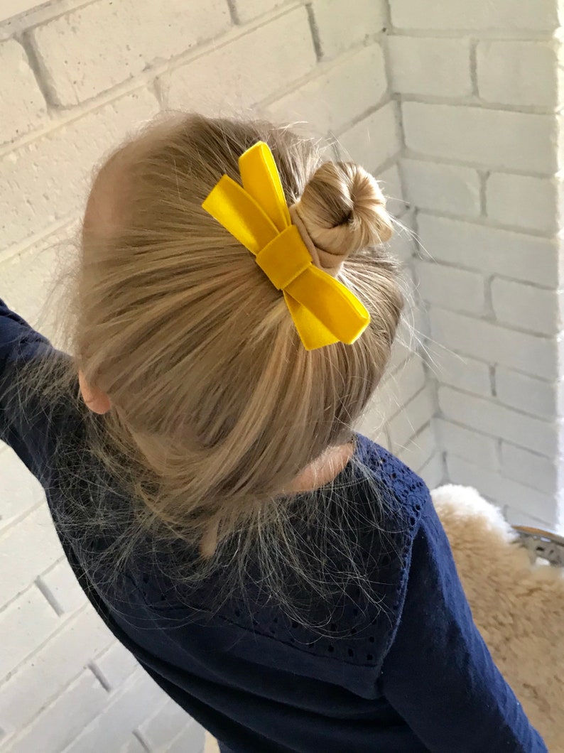 Baby Girl Headbands Hair tie Gold Velvet Ribbon Bow Headband Girls Head Bands Hair elastic
