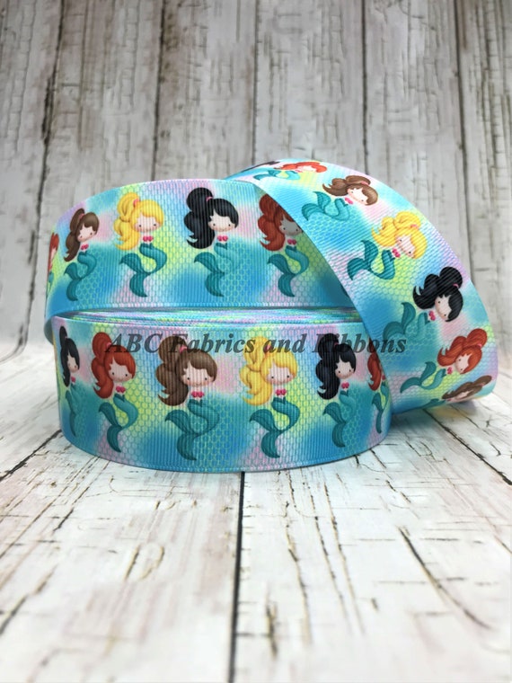 little mermaid ariel grosgrain ribbon 7//8/" per 1 m hair scrapbooking card making