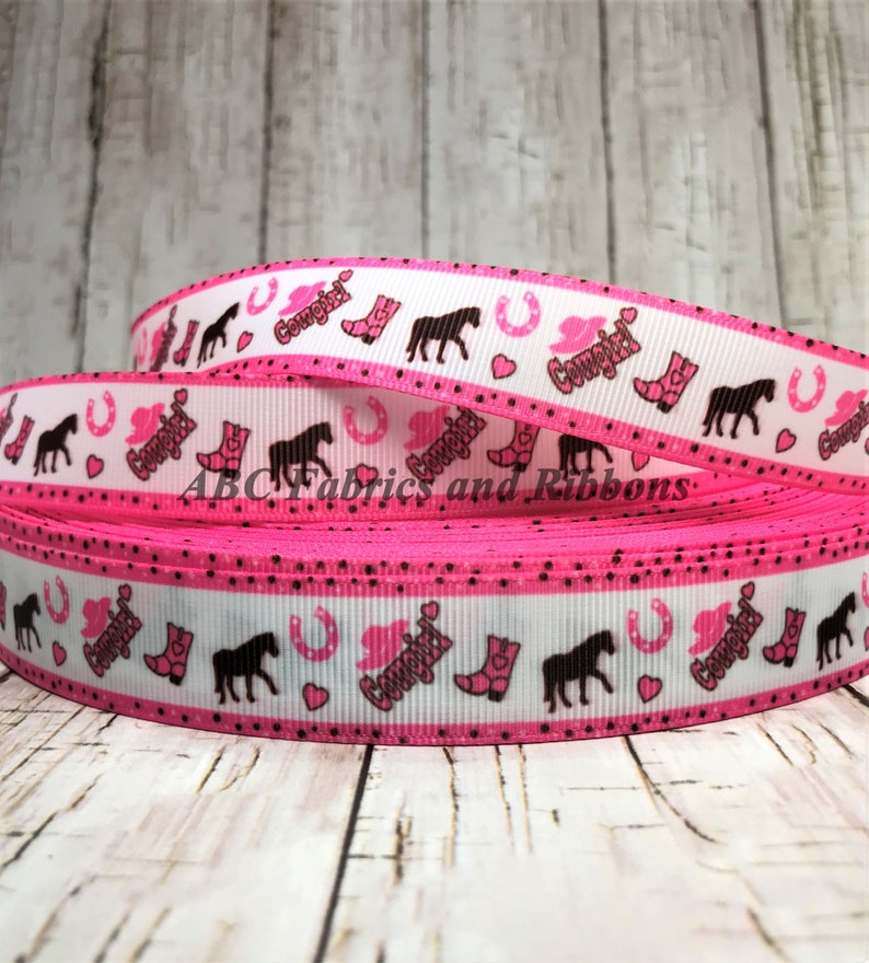 Horse Ribbon 7/8 Grosgrain Western Cowgirl Cowboy Farm Etsy
