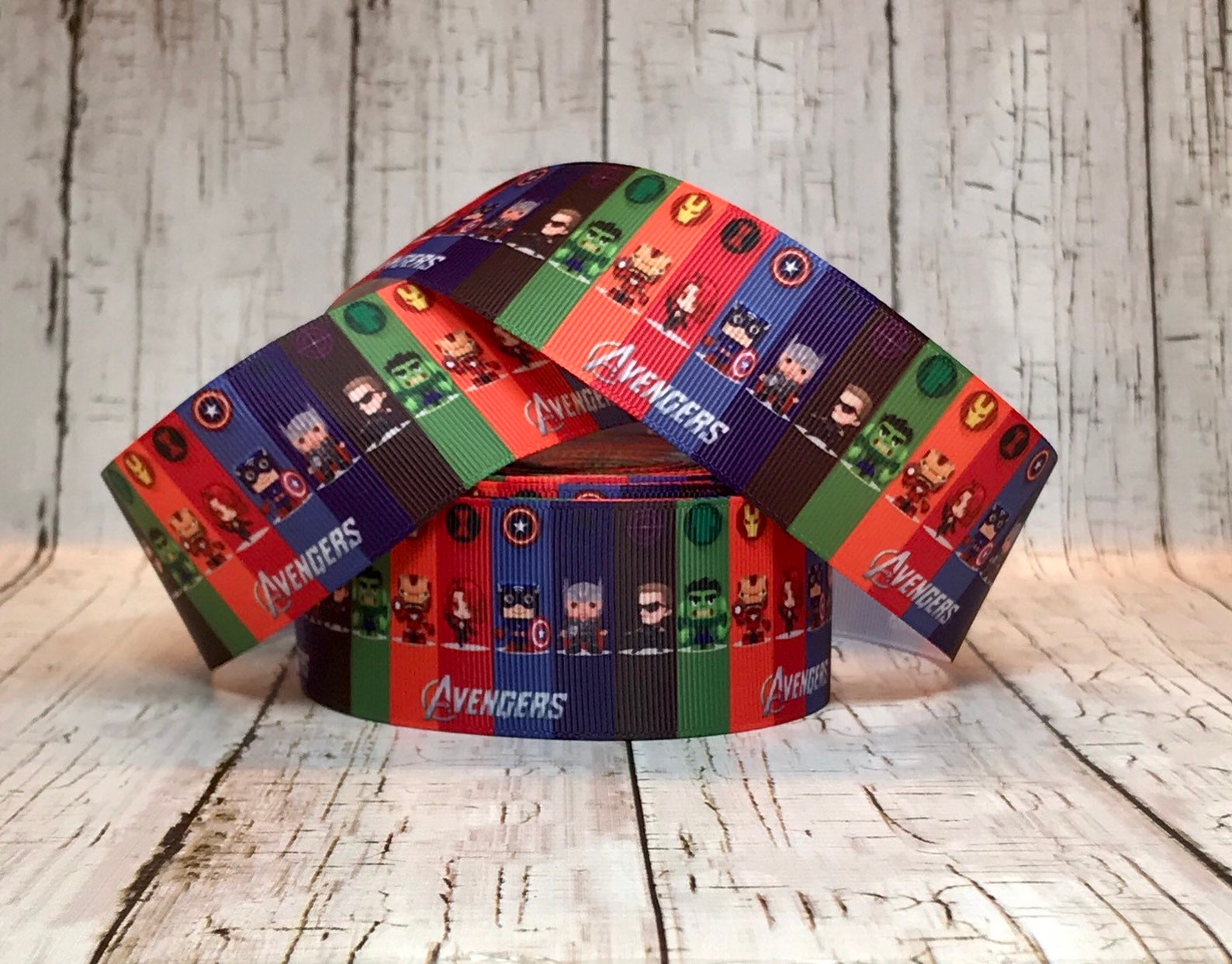 Avengers Ribbon 1.5 Grosgrain Super Hero Thor Spiderman Etsy