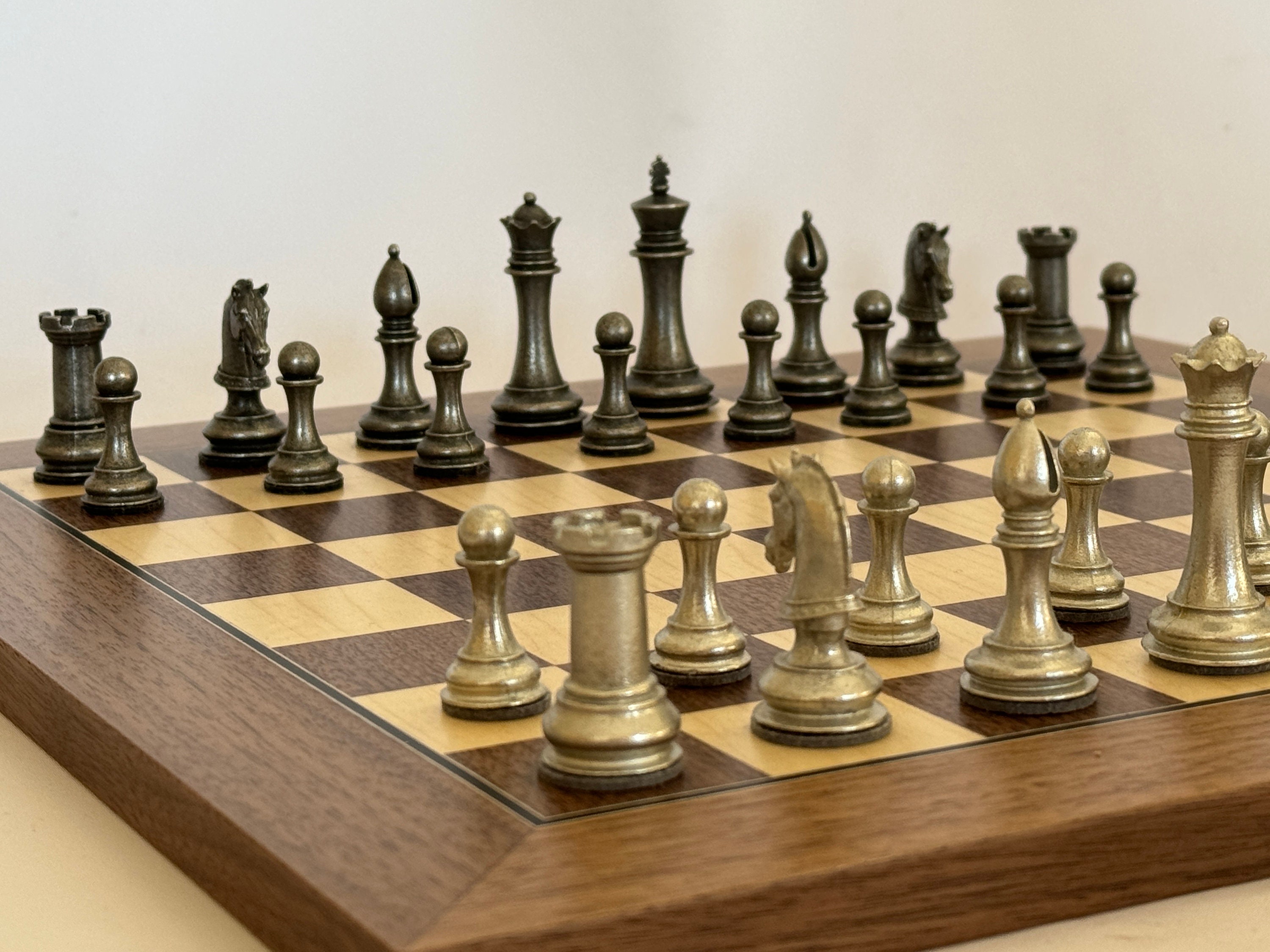 Cast Unique Metal Chess Pieces, Staunton Chess Set in Pewter. Hand Cast Unique ...