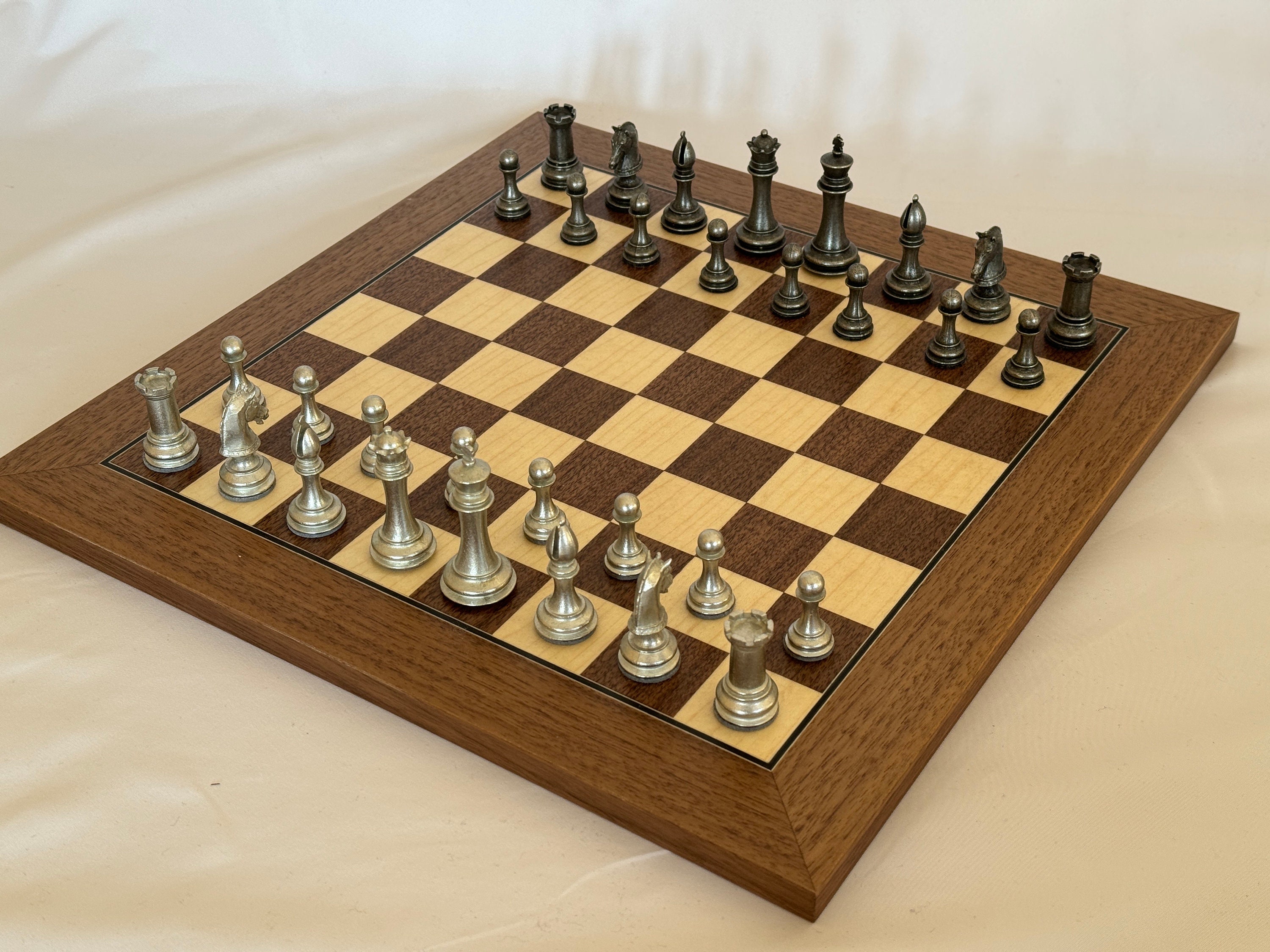 Cast Unique Metal Chess Pieces, Staunton Chess Set in Pewter. Hand Cast Unique ...