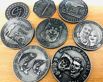 Personalised Wedding Coins- Unique Party Favours and Bridal Keepsake Gifts