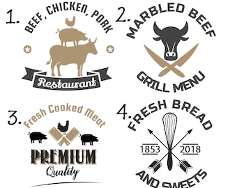 Premade Restaurant Business Logo, Premade Business Logo, BBQ Logo, Food Logo, Vintage Logo, Restaurant Logo Design,