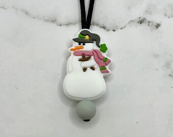 Collar de muñeco de nieve acogedor de Fidget Jewelry
