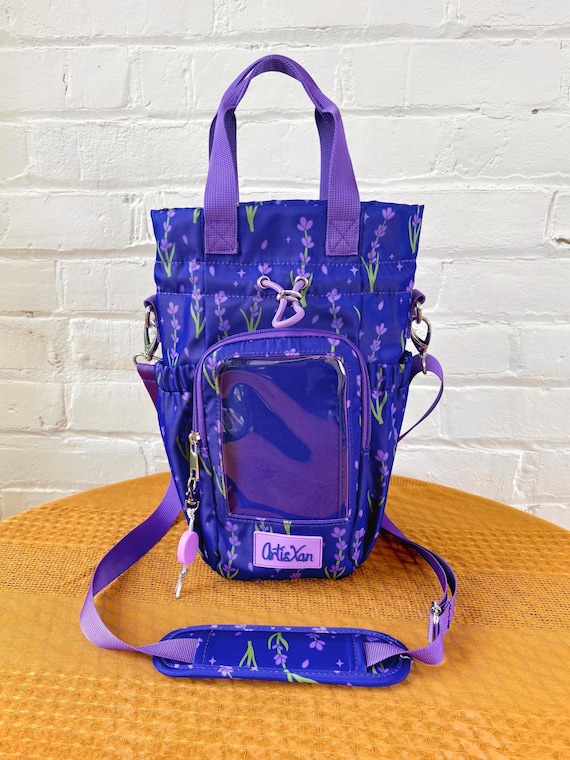 Large Lavender Ita Water Bottle Bag With Fidget Zipper Pull - Etsy