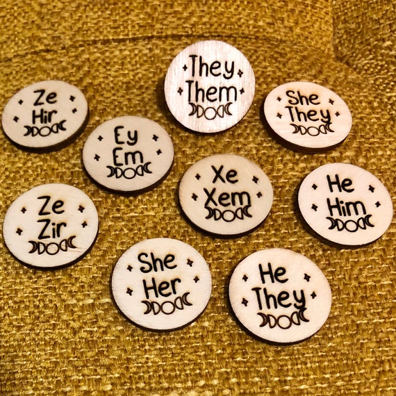 custom pronoun pins custom pronoun pins
