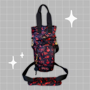 Witchy Water Bottle Bag with Fidget Zipper Pull