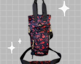 Witchy Water Bottle Bag with Fidget Zipper Pull
