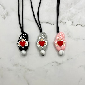 Fidget Jewelry Heart Gnome Necklace