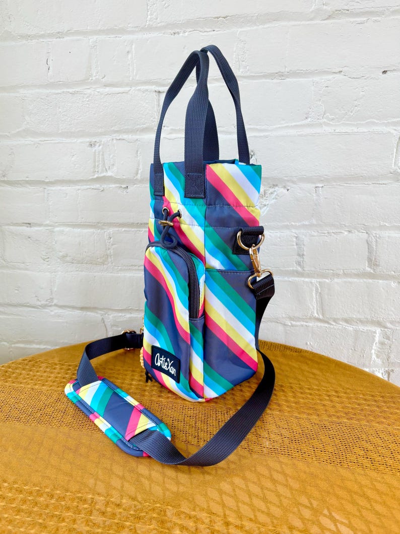 Disability Water Bottle Bag with Fidget Zipper Pull image 4