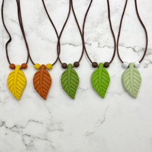 Fidget Jewelry Large Leaf Necklace