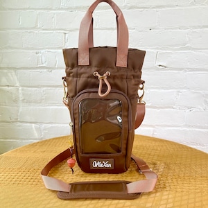 Bolsa grande marrón para botella de agua Ita con tirador de cremallera Fidget