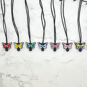 Fidget Jewelry Colorful Butterfly Necklace