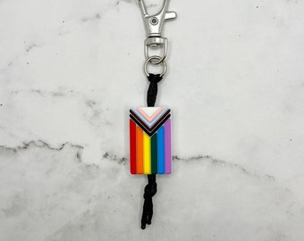 Progress Pride Flag Fidget Charm / Zipper Pull
