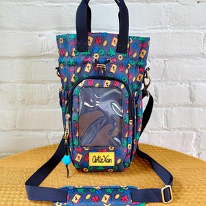 Bolsa grande para botella de agua Game Ita gris con tirador de cremallera Fidget
