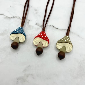 Fidget Jewelry Spotted Mushroom Necklace