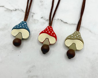 Fidget Jewelry Spotted Mushroom Necklace