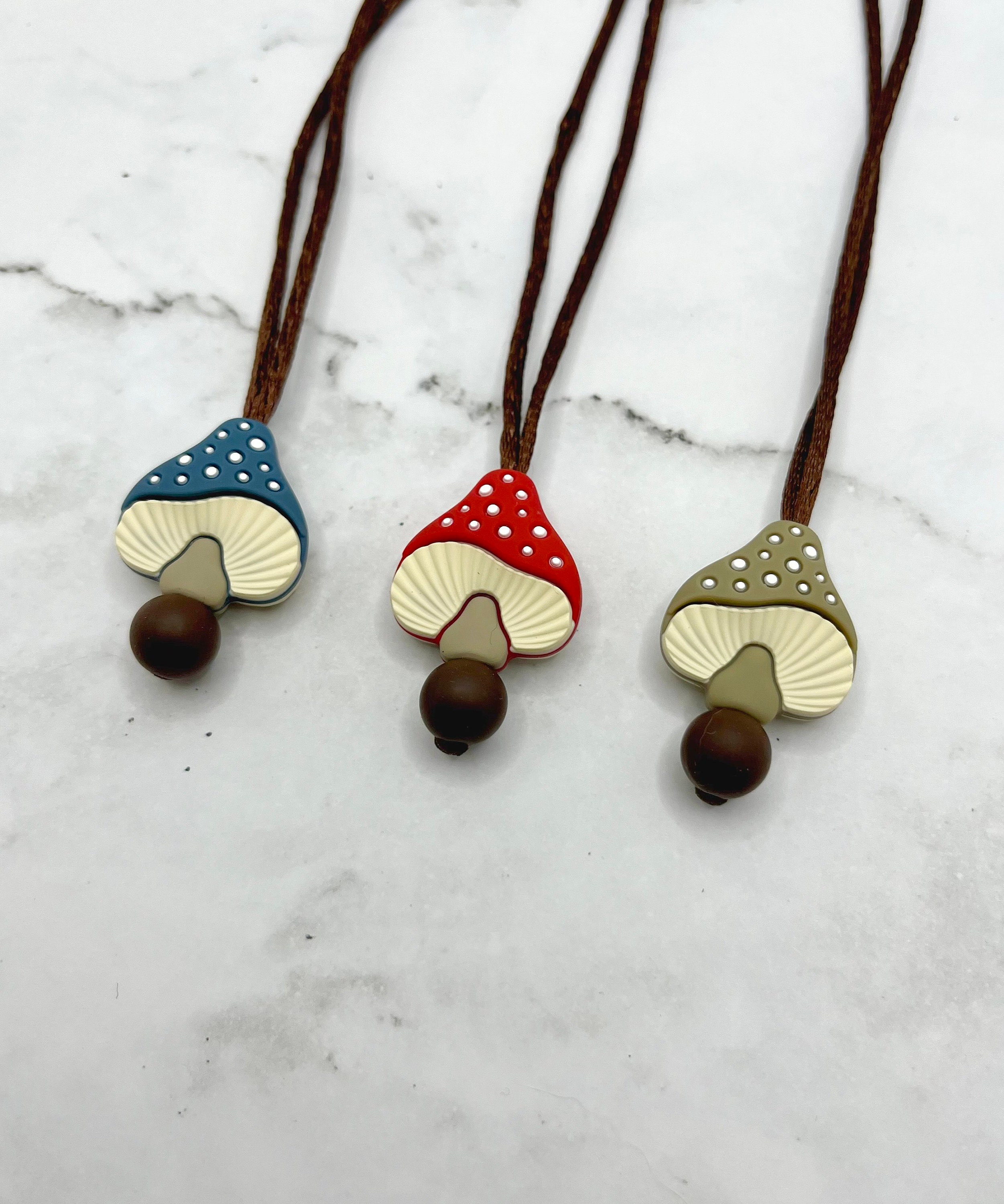Fidget Jewelry Spotted Mushroom Necklace - Etsy