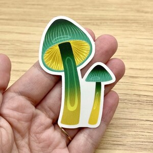 Parrot Waxcap Mushroom Sticker