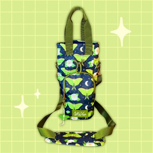 Bolsa para botella de agua Luna Moth con tirador de cremallera Fidget