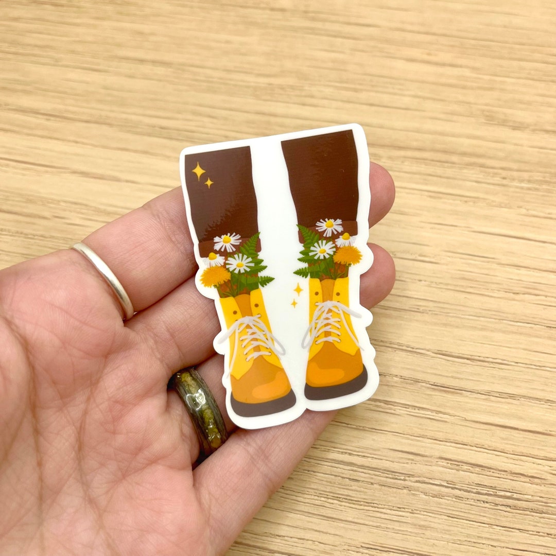 Autumn Floral Boots Sticker - Etsy