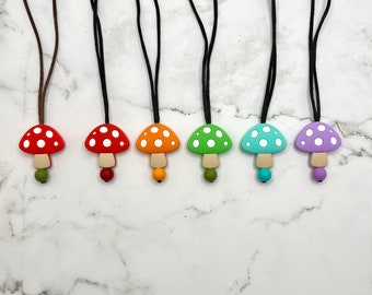 Fidget Jewelry Toadstool Mushroom Necklace